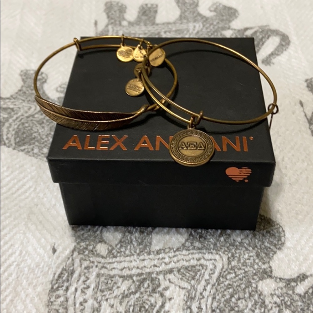 2 Gold Alex and Ani Bracelets